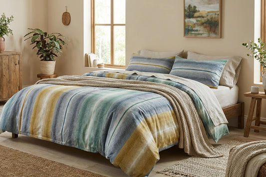 Sengetøysett 100 % bomullssateng – 140 × 200 cm