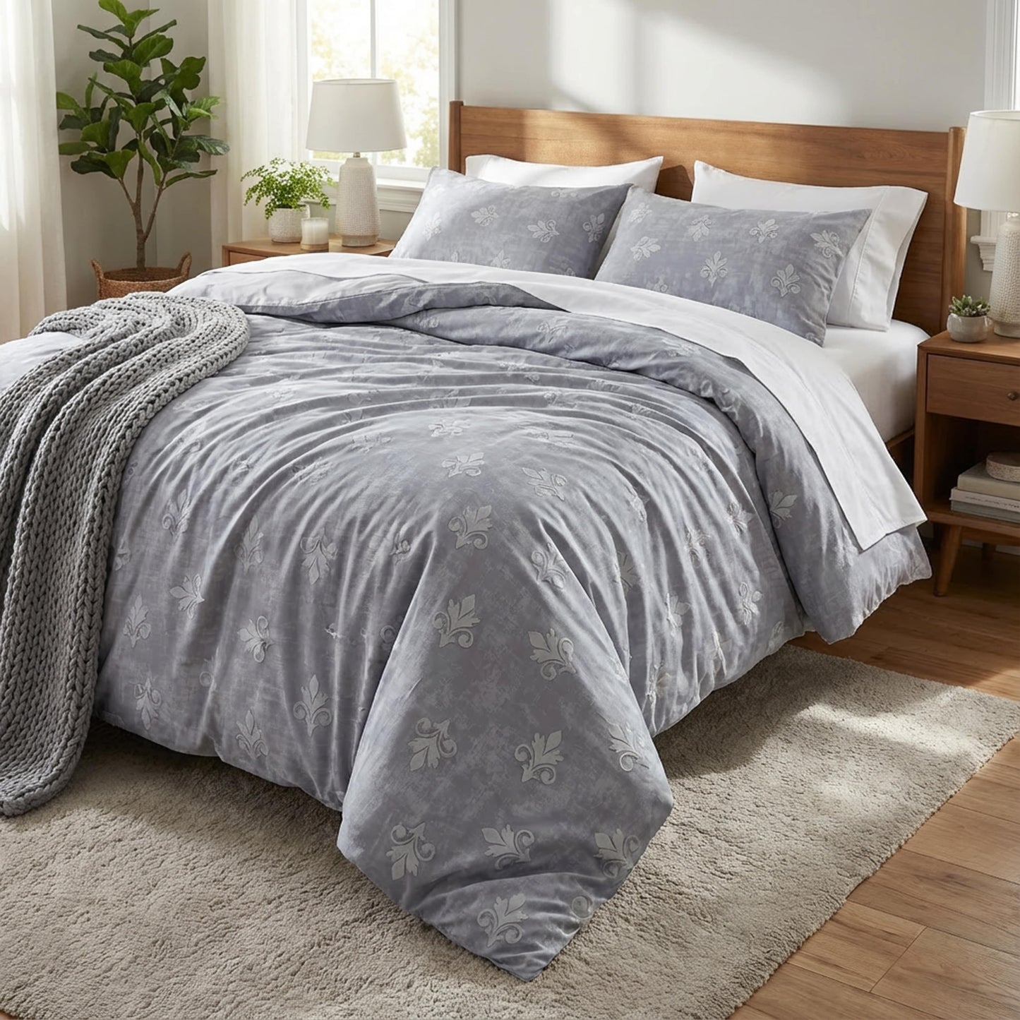 Sengetøy i 100 % bomullssateng – 200 × 220 cm