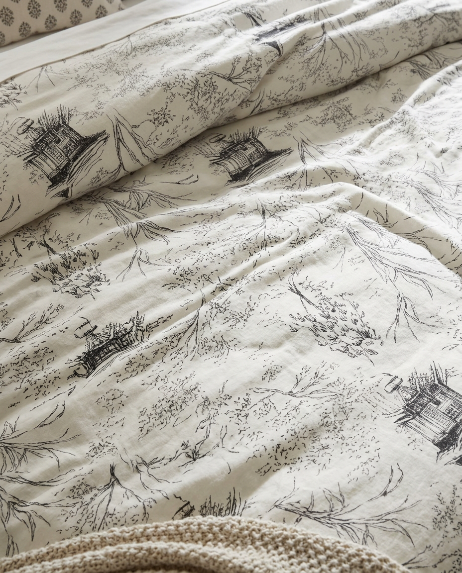 Sengetøysett 100 % bomullssateng – 200 × 220 cm